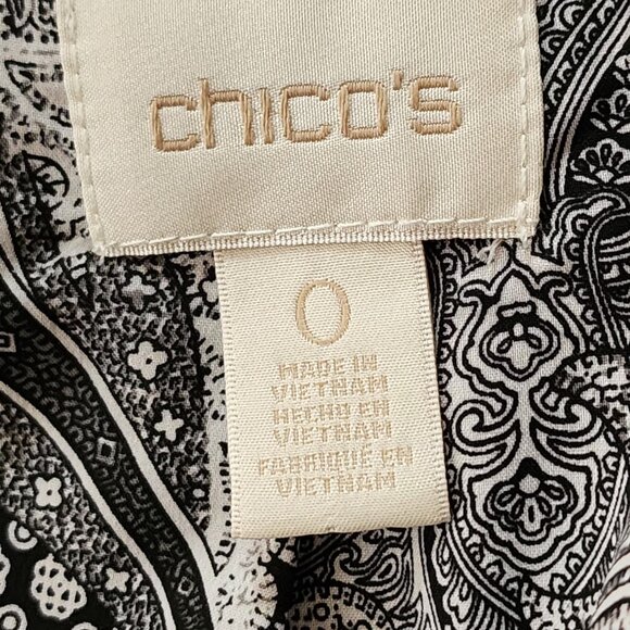 Chico's Red Black Floral Brocade Jewel Pocket Blazer - Picture 8 of 9